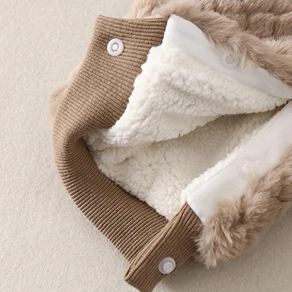 Plush Hooded Winter Jumpsuit-Diaper Reusable