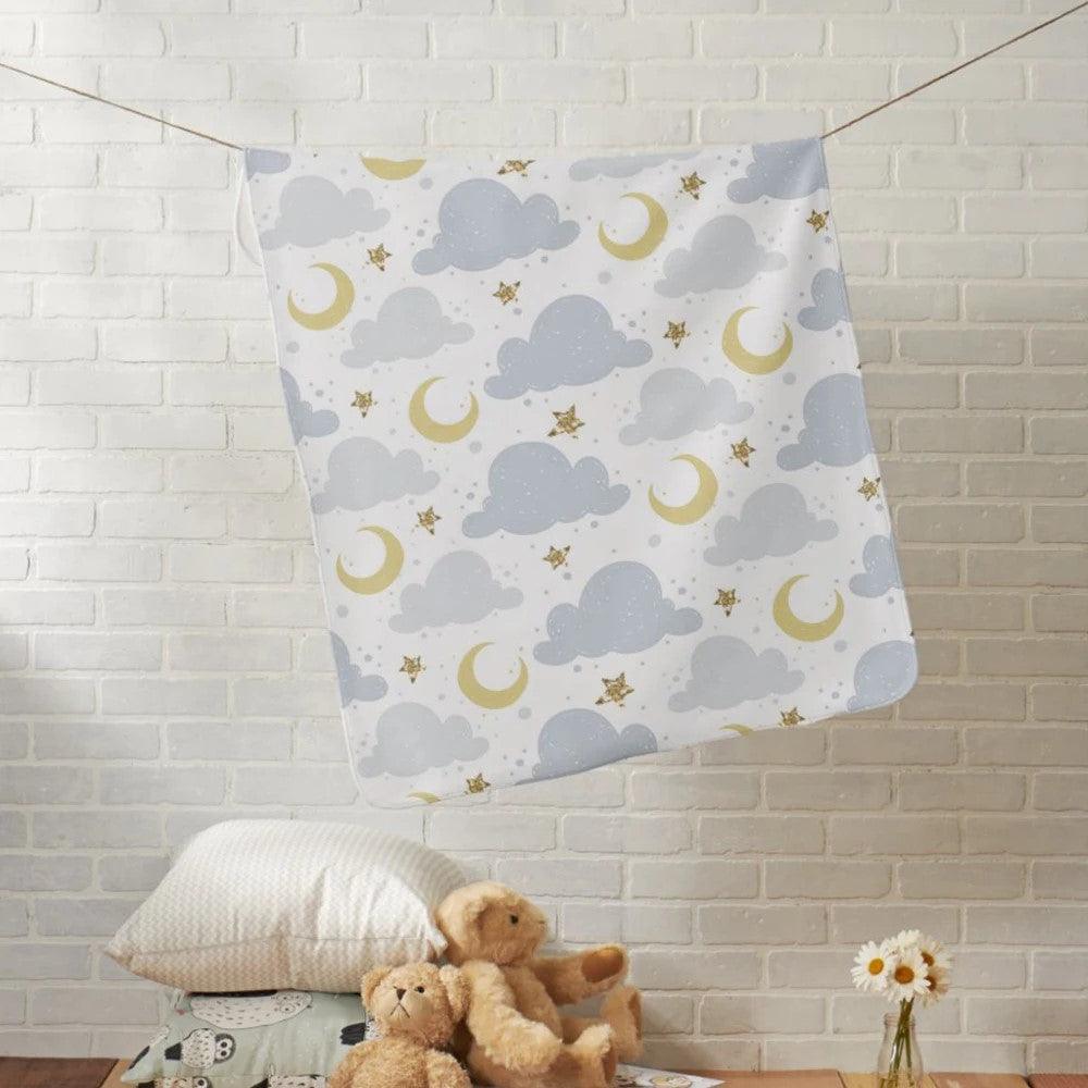 Time To Sleep Custom Name Blanket – Personalized Baby Gift-Diaper Reusable