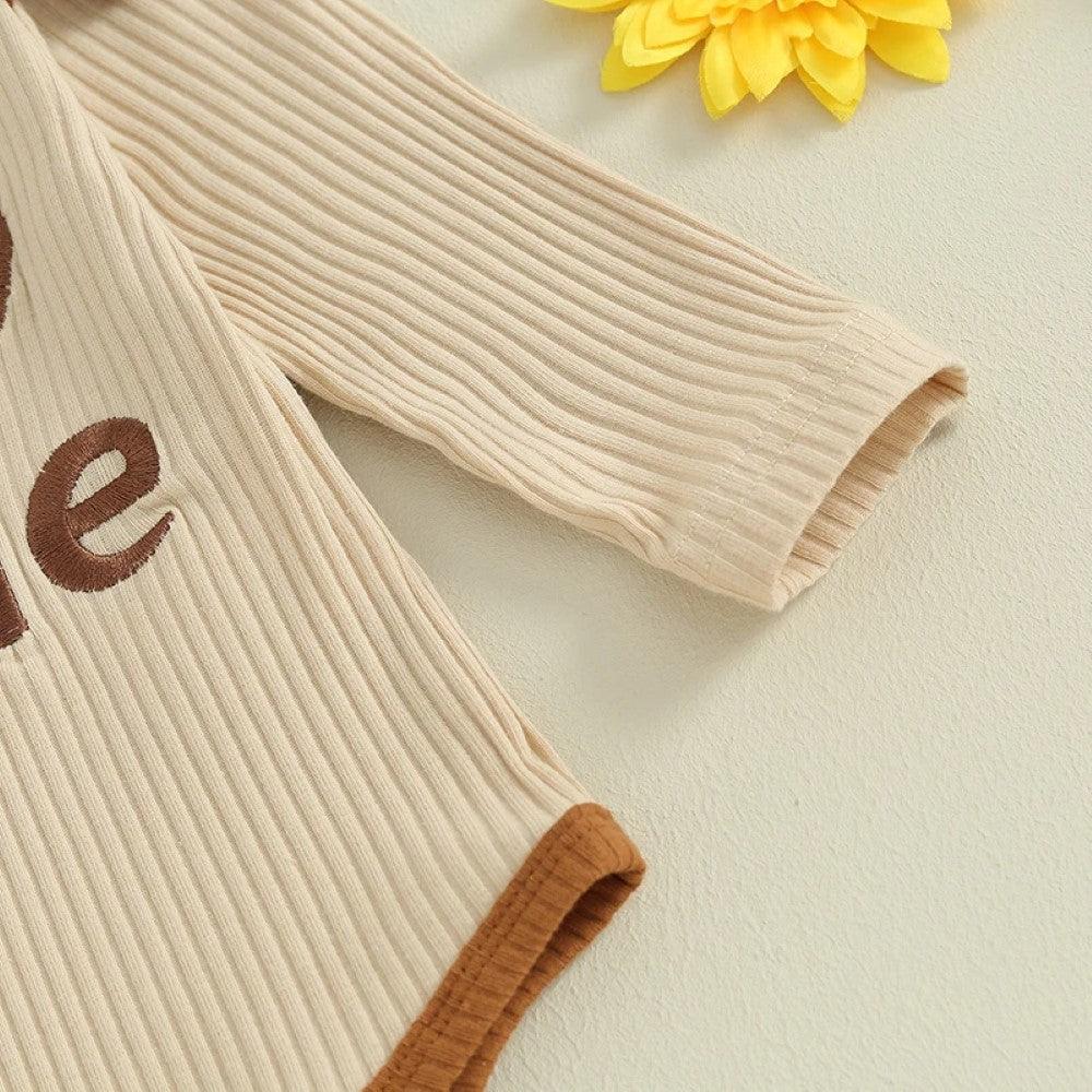 Ribbed Romper Pants Set-Diaper Reusable