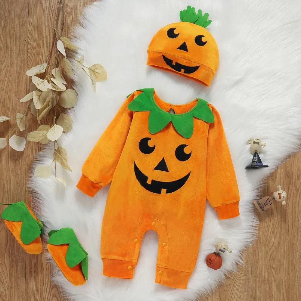 Halloween Pumpkin Costume Jumpsuit-Diaper Reusable