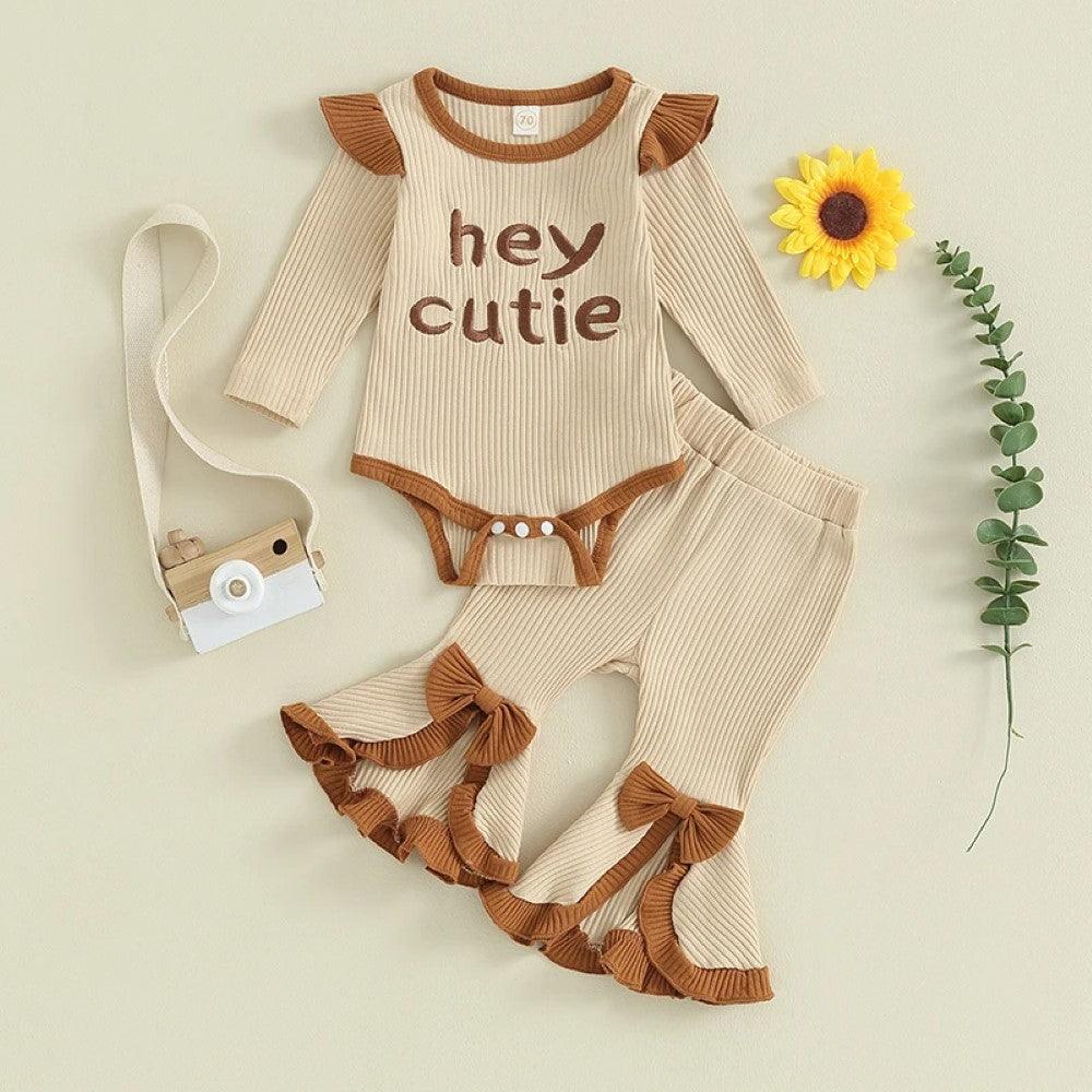 Ribbed Romper Pants Set-Diaper Reusable