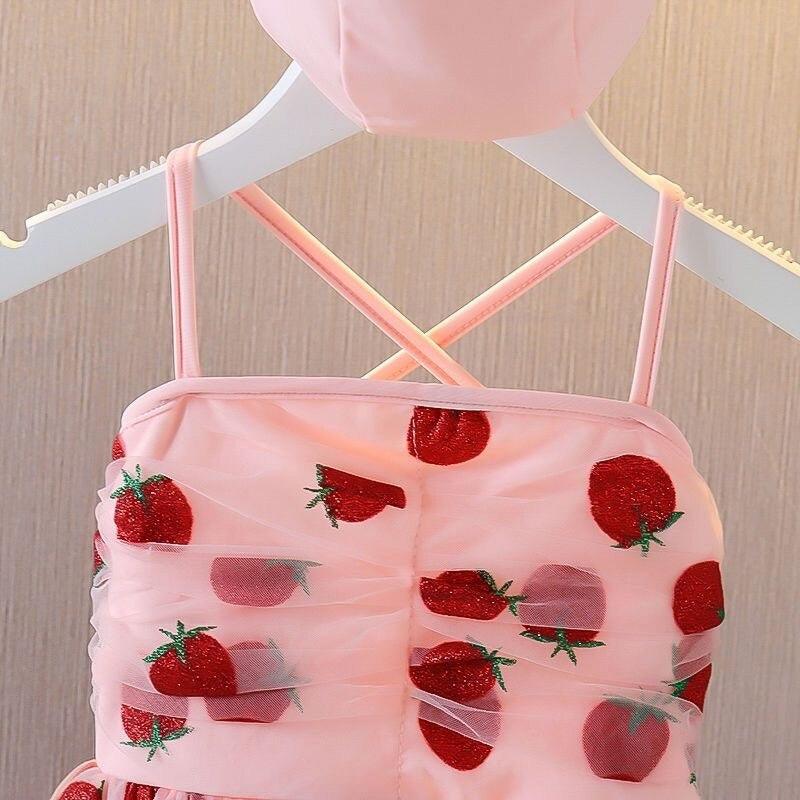 Strawberry Print Baby Swimsuit-Diaper Reusable