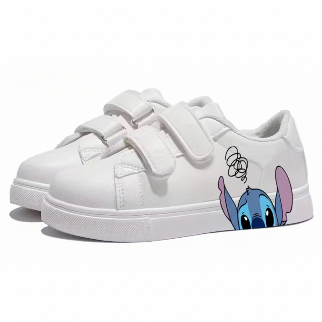 2D Flat Stitch Printed Kids Casual Sneakers