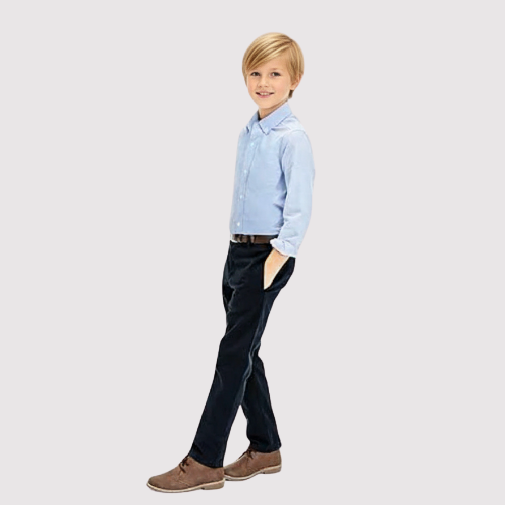 Boys Long Sleeve Oxford Button Down Shirt