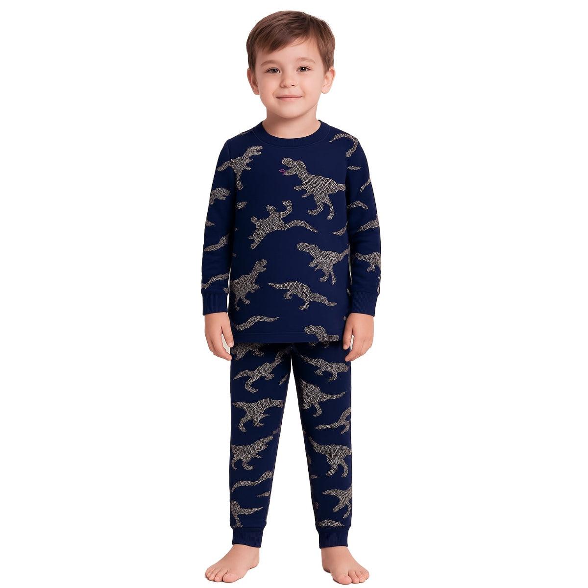 4 Piece Dinosaur Pajama Set Boys Fun Sleepwear for Kids-Diaper Reusable