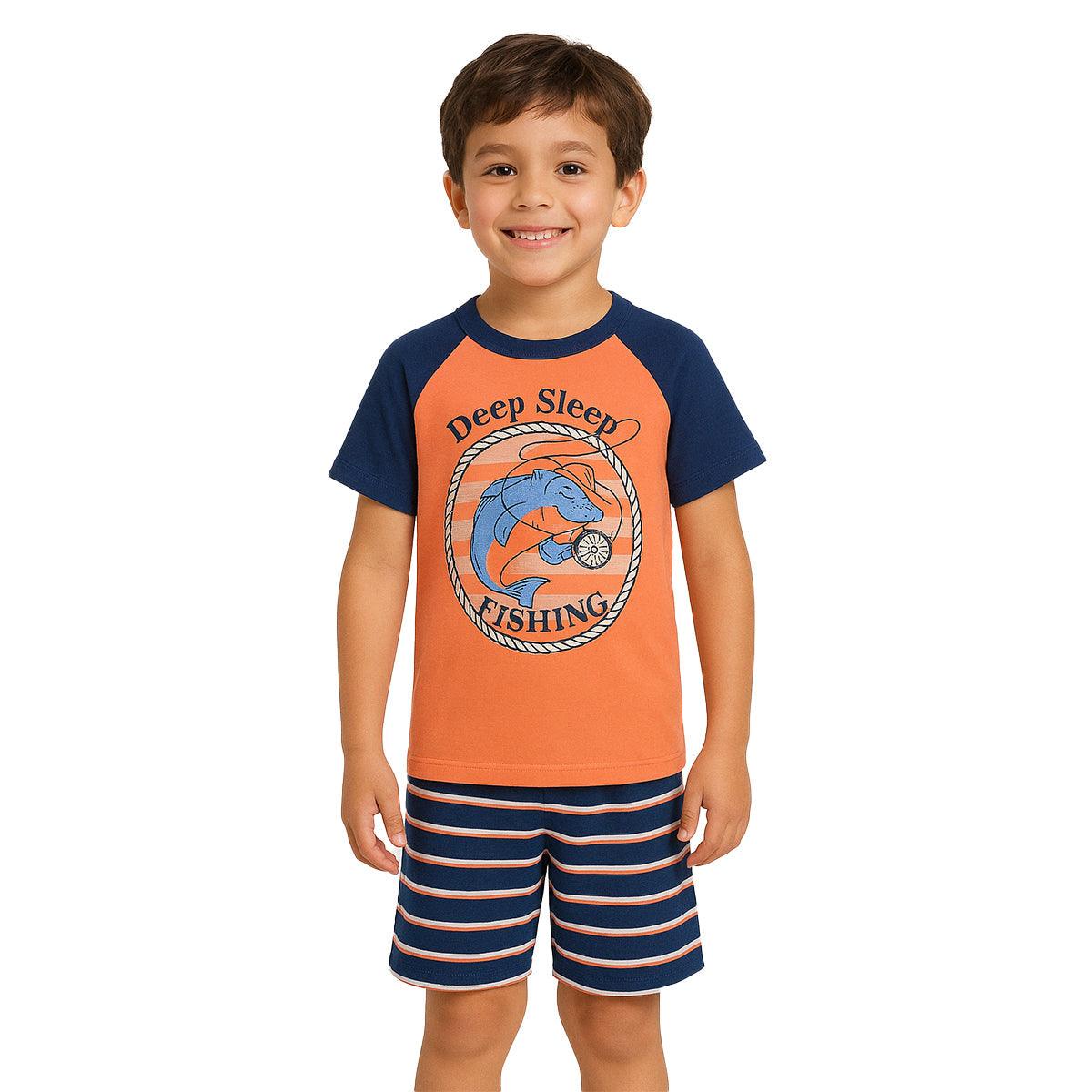 2 Piece Short Sleeve Pajama Set Comfy And Cool Sleepwear-Diaper Reusable