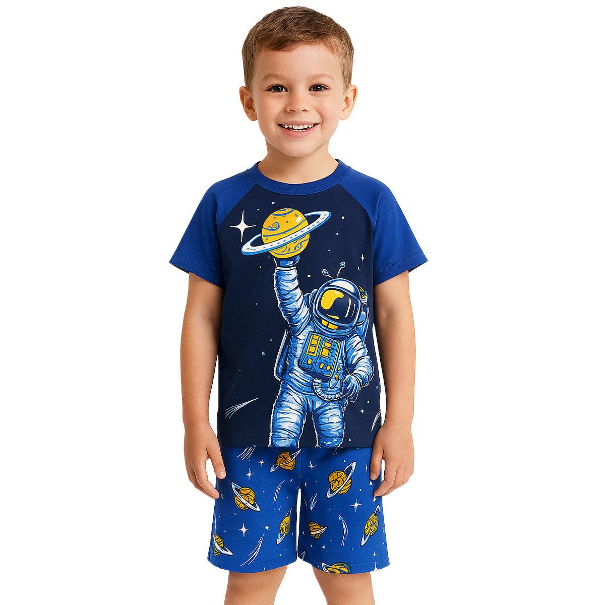 2 Piece Short Sleeve Pajama Set Comfy And Cool Sleepwear-Diaper Reusable