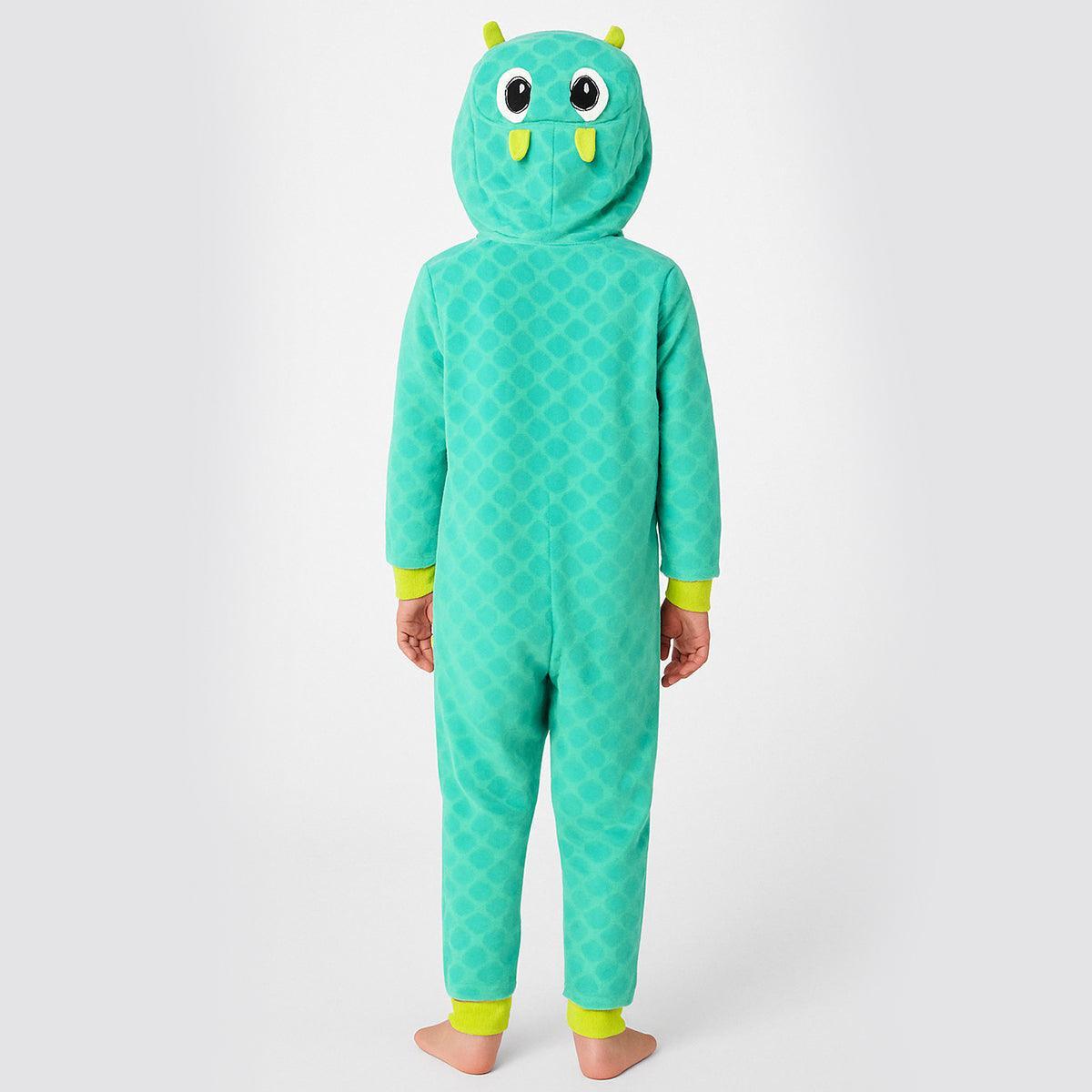 Fleece Hooded Union Suit Soft Warm And Fun For Chilly Days-Diaper Reusable