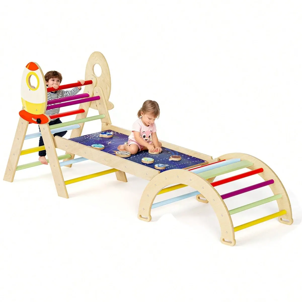 7-in-1 Climbing Set – Foldable Indoor Jungle Gym for Kids