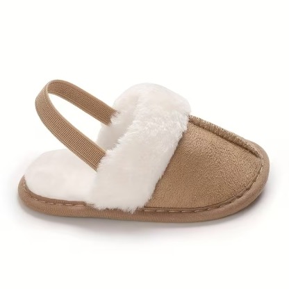 Casual Plush Lined Slippers For Infant With Soft Sole