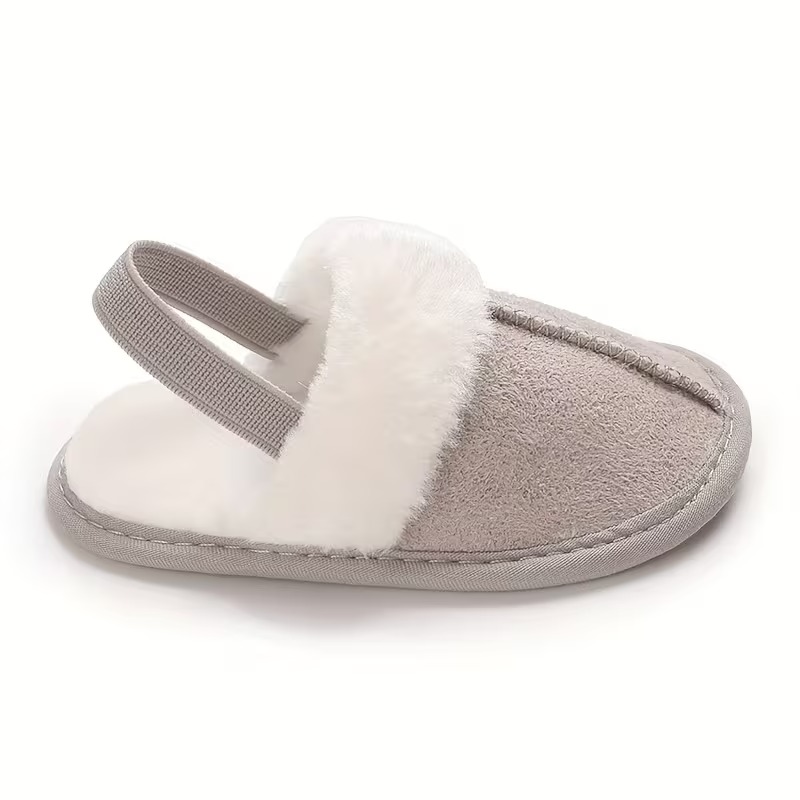 Casual Plush Lined Slippers For Infant With Soft Sole