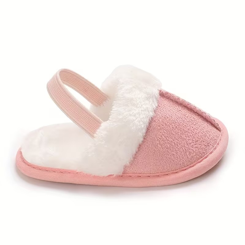 Casual Plush Lined Slippers For Infant With Soft Sole