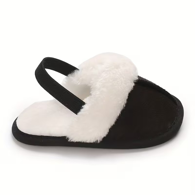 Casual Plush Lined Slippers For Infant With Soft Sole