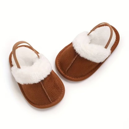 Casual Plush Lined Slippers For Infant With Soft Sole