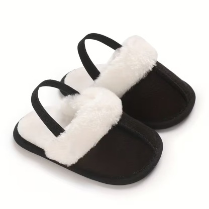Casual Plush Lined Slippers For Infant With Soft Sole