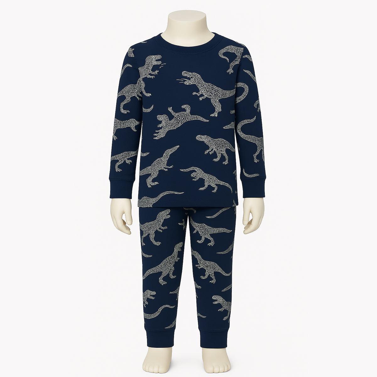 4 Piece Dinosaur Pajama Set Boys Fun Sleepwear for Kids-Diaper Reusable