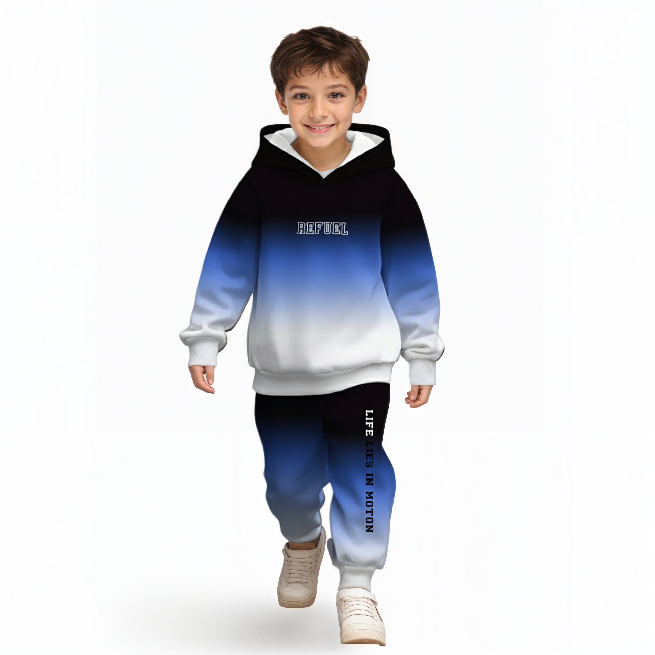 Gradient Style Sweatshirt Set For Baby Boy