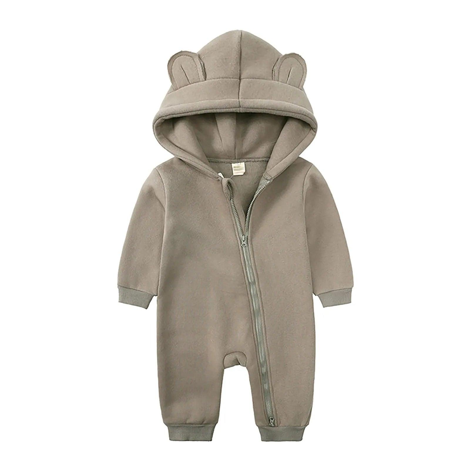 Winter Hooded Romper Suit-Diaper Reusable
