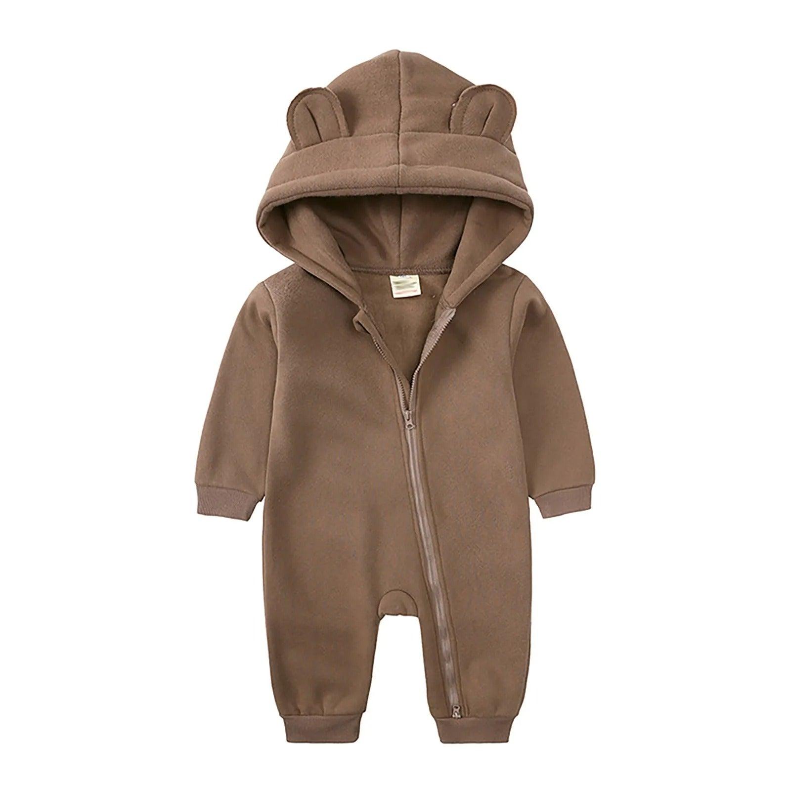 Winter Hooded Romper Suit-Diaper Reusable