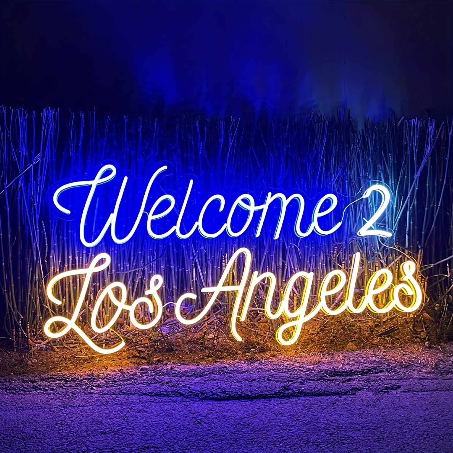 Customizable LED Neon Sign With 2 Lines