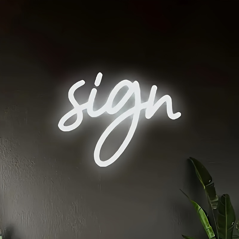  Customizable LED Neon Sign With 2 Lines