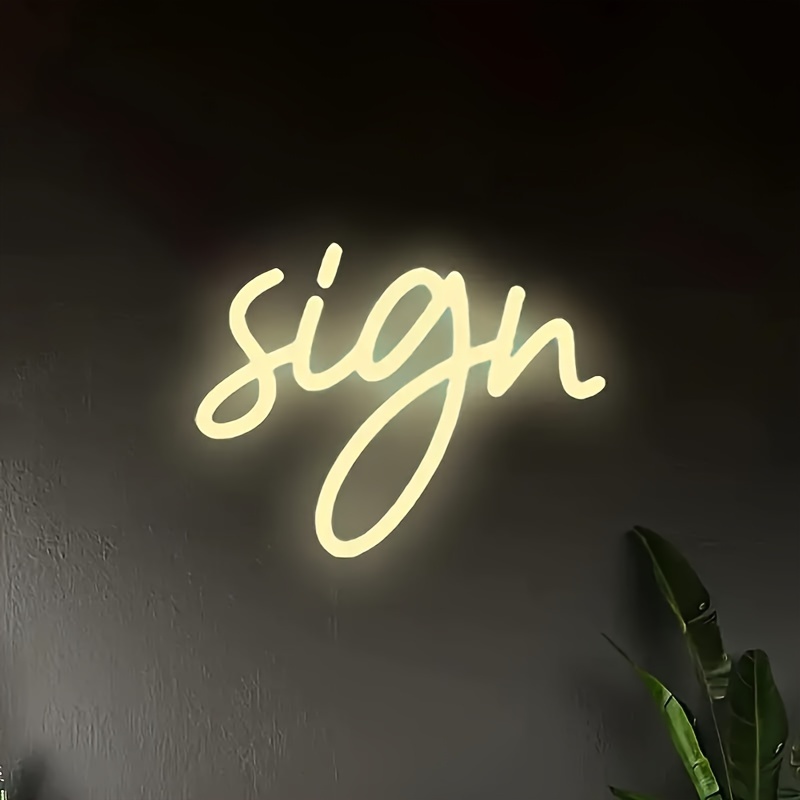  Customizable LED Neon Sign With 2 Lines