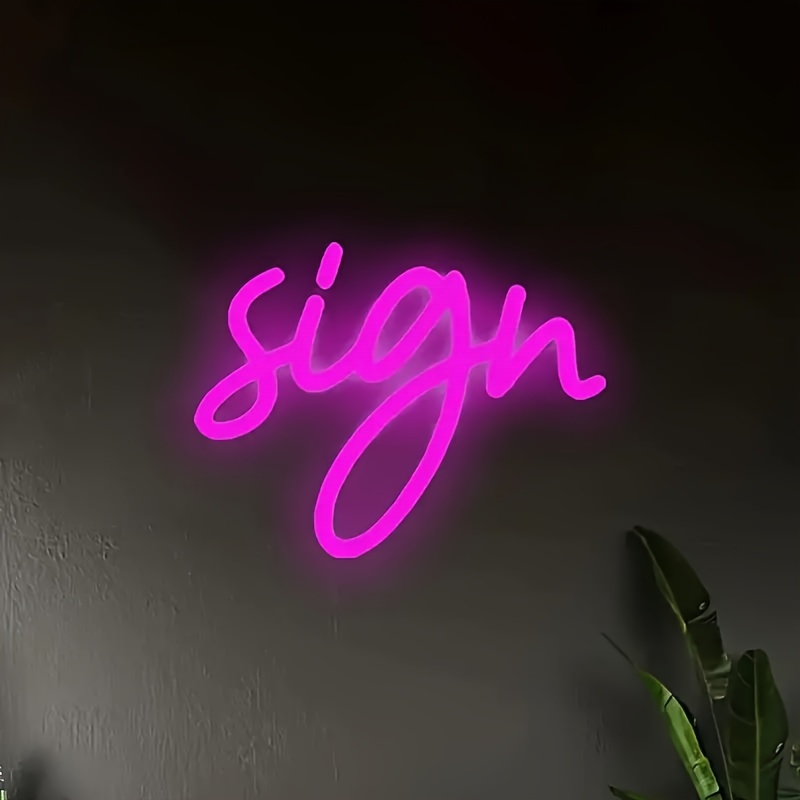  Customizable LED Neon Sign With 2 Lines