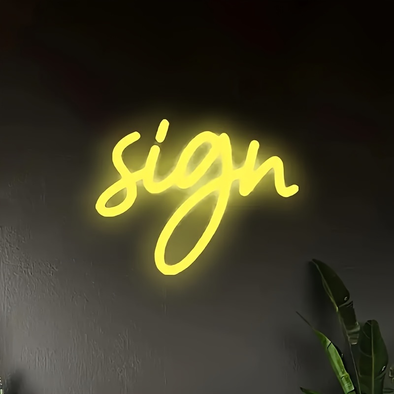  Customizable LED Neon Sign With 2 Lines