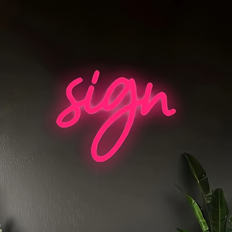  Customizable LED Neon Sign With 2 Lines