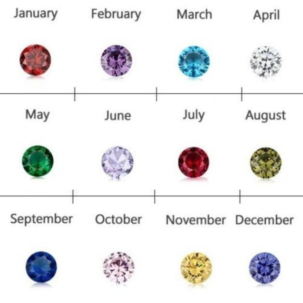 Personalized Engraved 4 Names And Birthstones Necklace-Florence Scovel