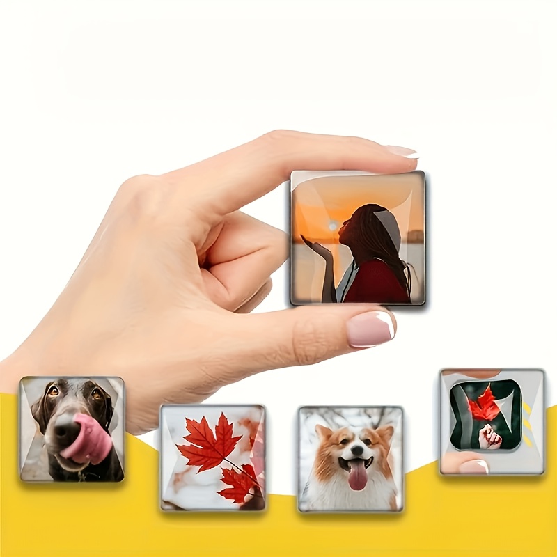 8 Pieces Of Customized Photo Fridge Magnets