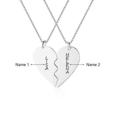 Engraved 2 Names Couple Necklaces-Florence Scovel