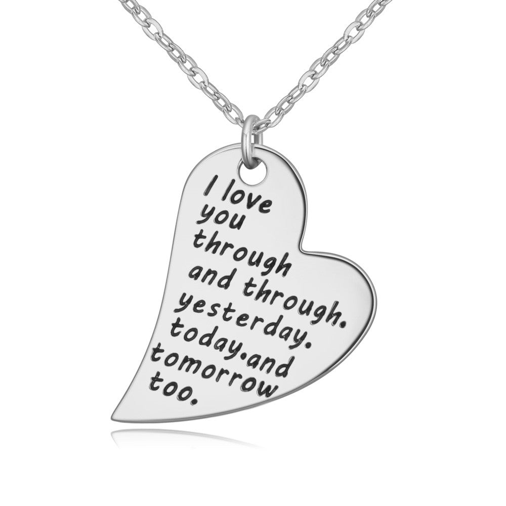 I love you through and through, yesterday, today, and tomorrow too - Florence Scovel