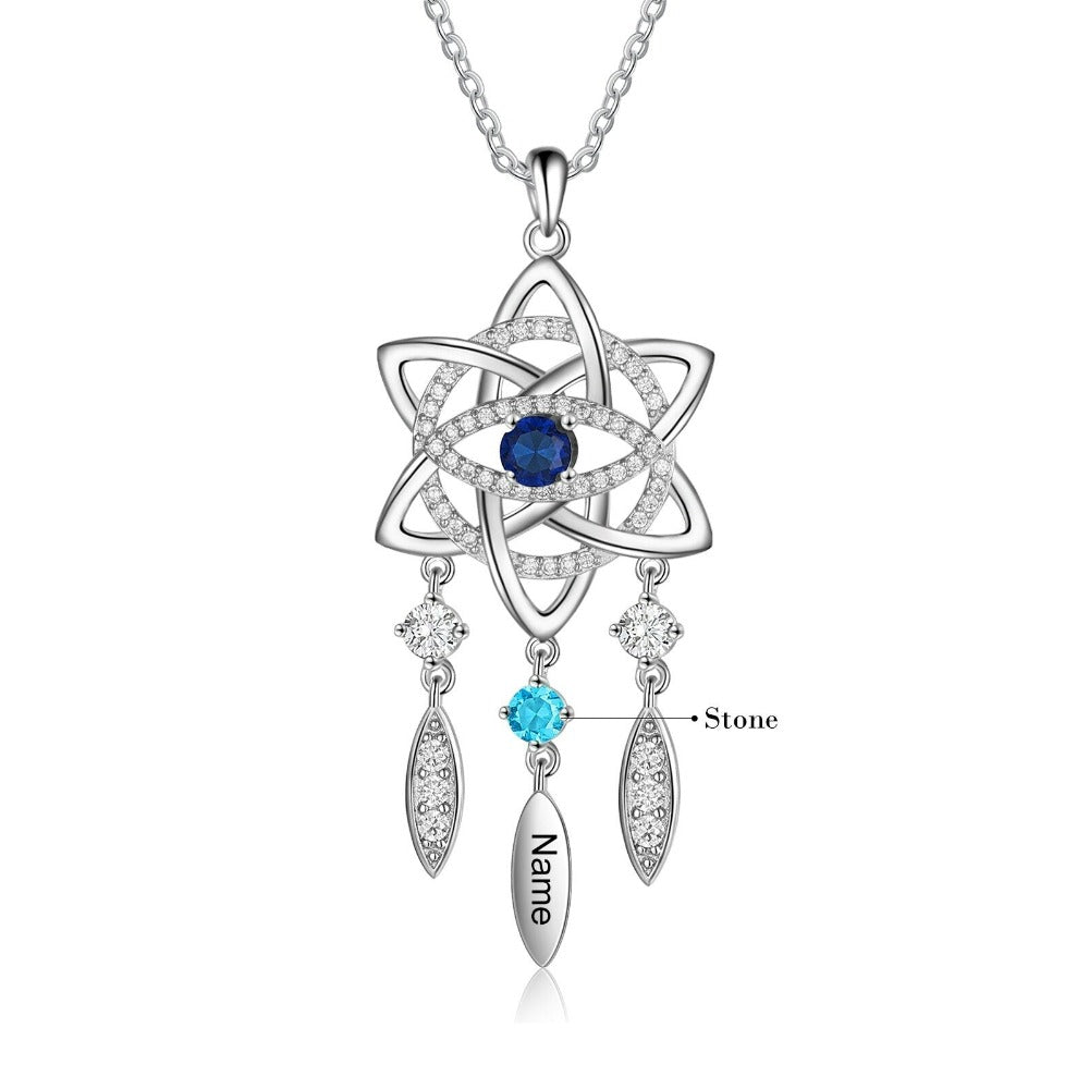 Personalized Devil Eye & Celtic Knot Necklace-Florence Scovel
