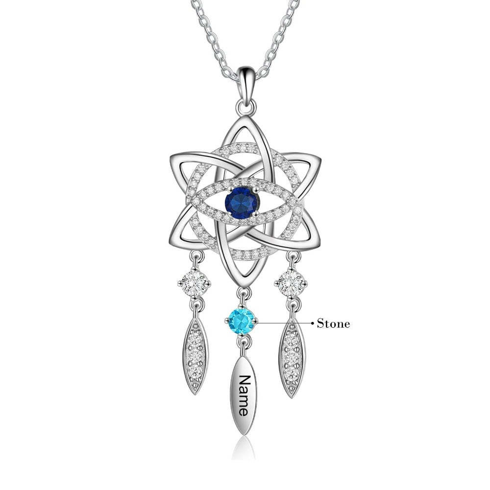 Personalized Devil Eye & Celtic Knot Necklace-Florence Scovel