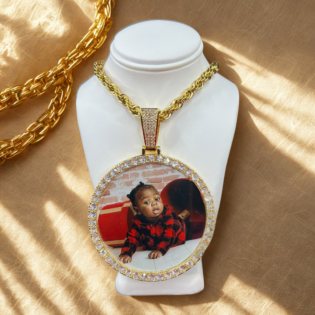 Custom Circle Photo Necklace-Florence Scovel