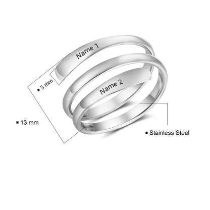 Stainless Steel Adjustable Rings For Lovers-Florence Scovel
