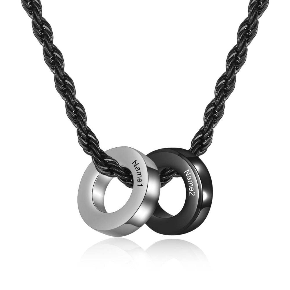 Customized Men 2 Names Pendant-Florence Scovel