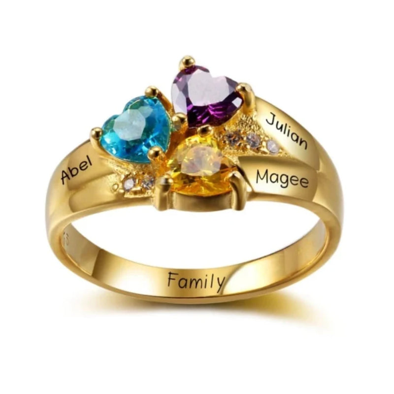 Custom 3  Name Engraved Rings for Women-Florence Scovel