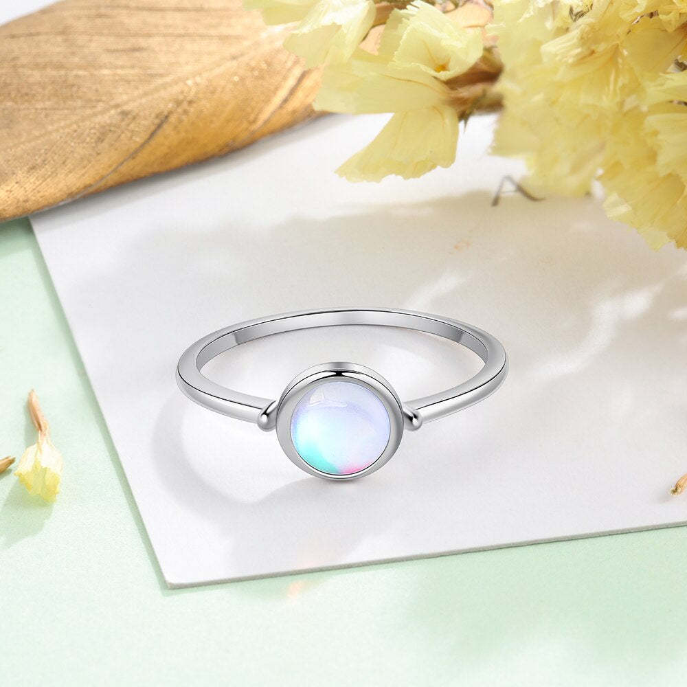 Rainbow Moonstone Ring For Women-Florence Scovel
