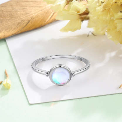 Rainbow Moonstone Ring For Women-Florence Scovel
