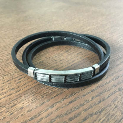 Double Layer Men's Leather Bracelets-Florence Scovel