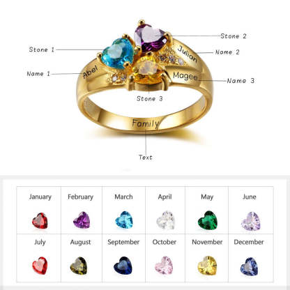 Custom 3  Name Engraved Rings for Women-Florence Scovel
