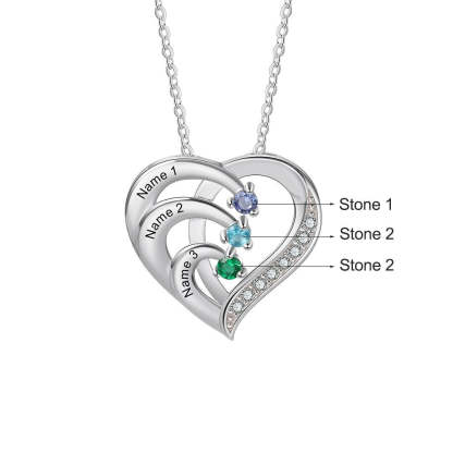 Customized Birthstone Engraved Pendant-Florence Scovel