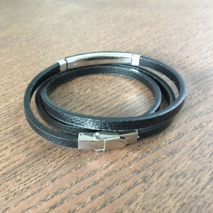 Double Layer Men's Leather Bracelets-Florence Scovel