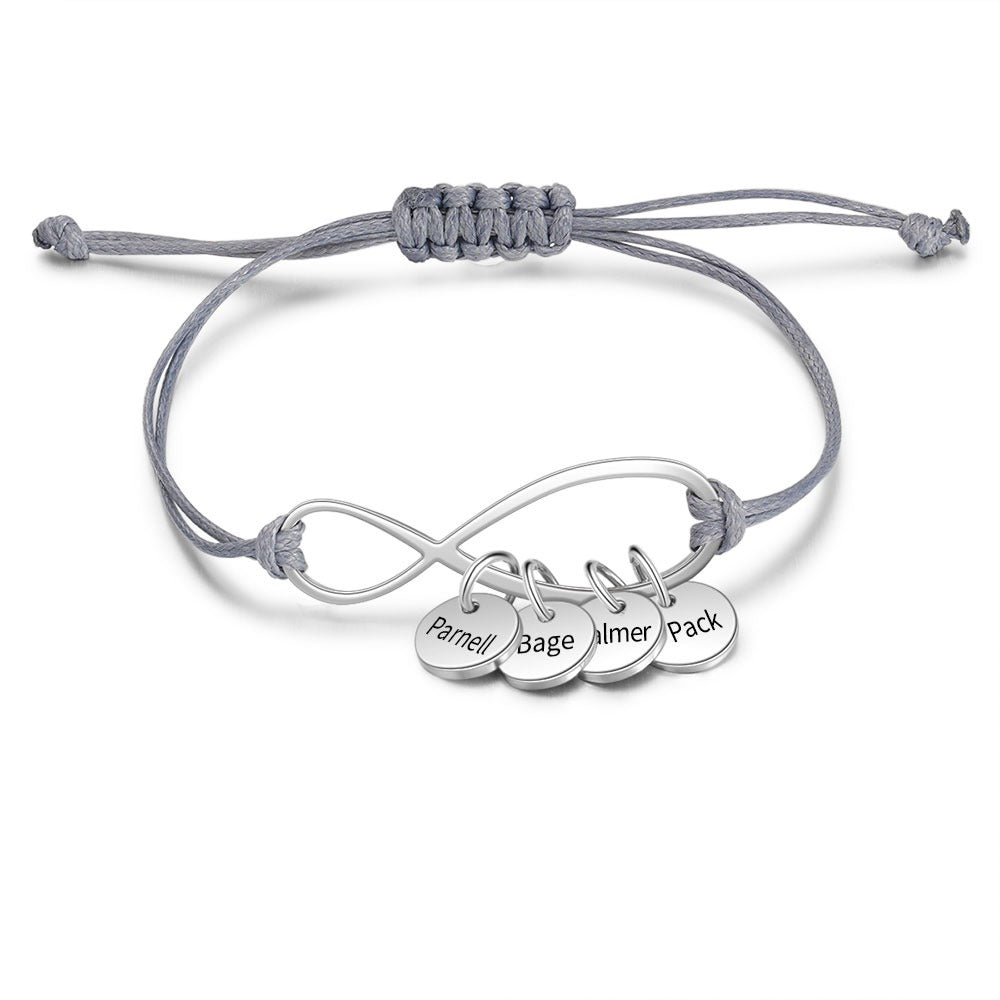 Personalized Mothers Kids 4 Name Bracelet-Florence Scovel