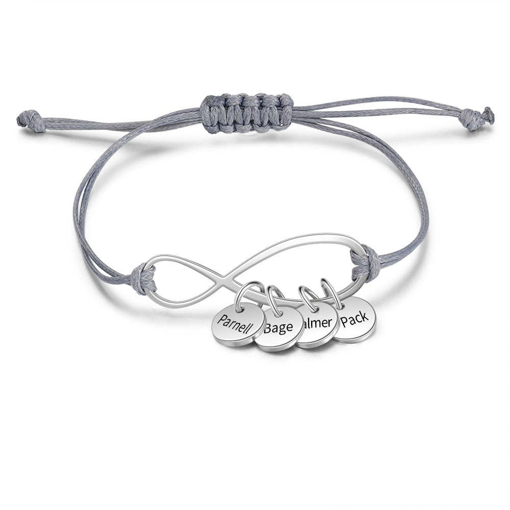 Personalized Mothers Kids 4 Name Bracelet-Florence Scovel