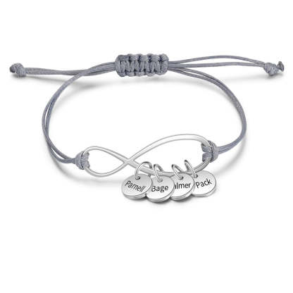 Personalized Mothers Kids 4 Name Bracelet-Florence Scovel
