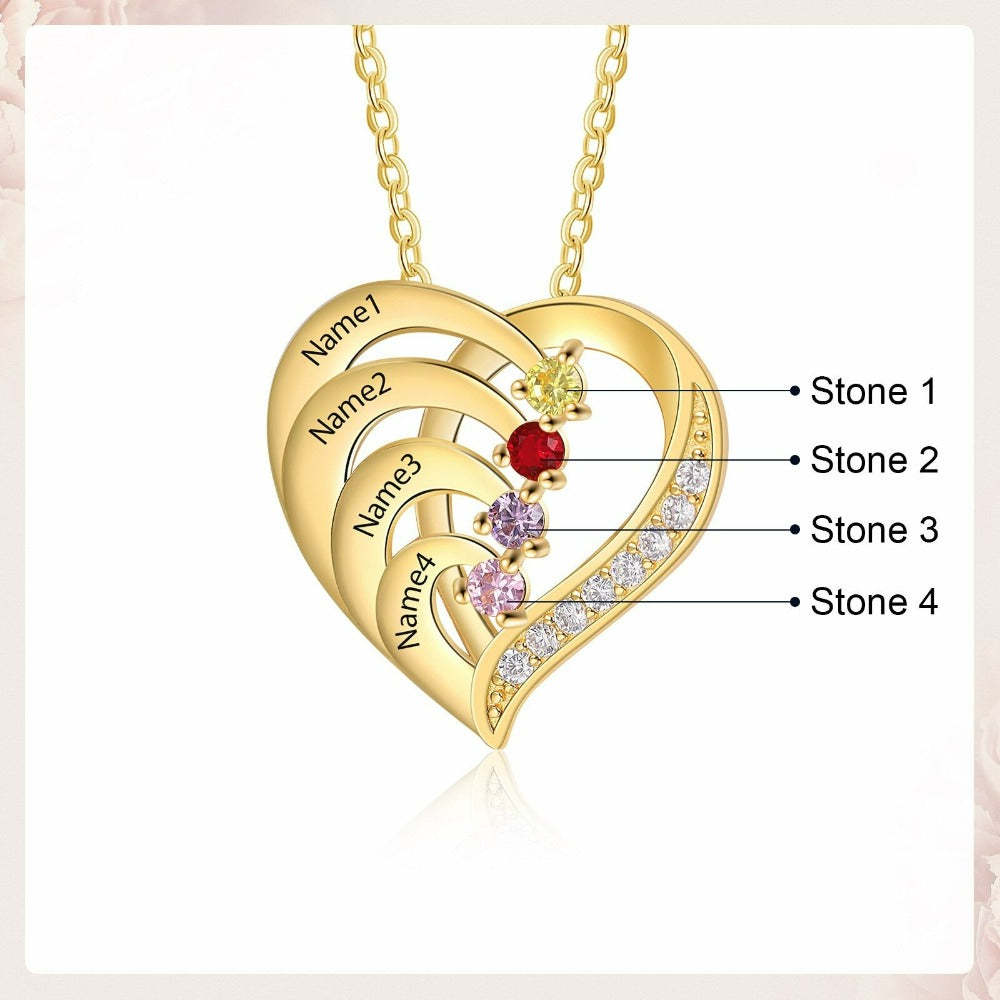 Customized Birthstone Engraved Pendant-Florence Scovel
