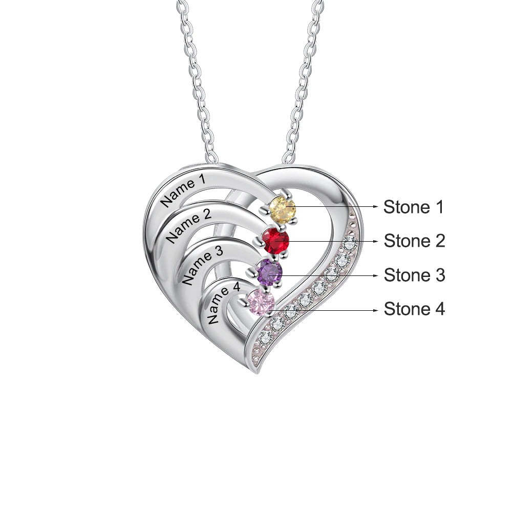 Customized Birthstone Engraved Pendant-Florence Scovel